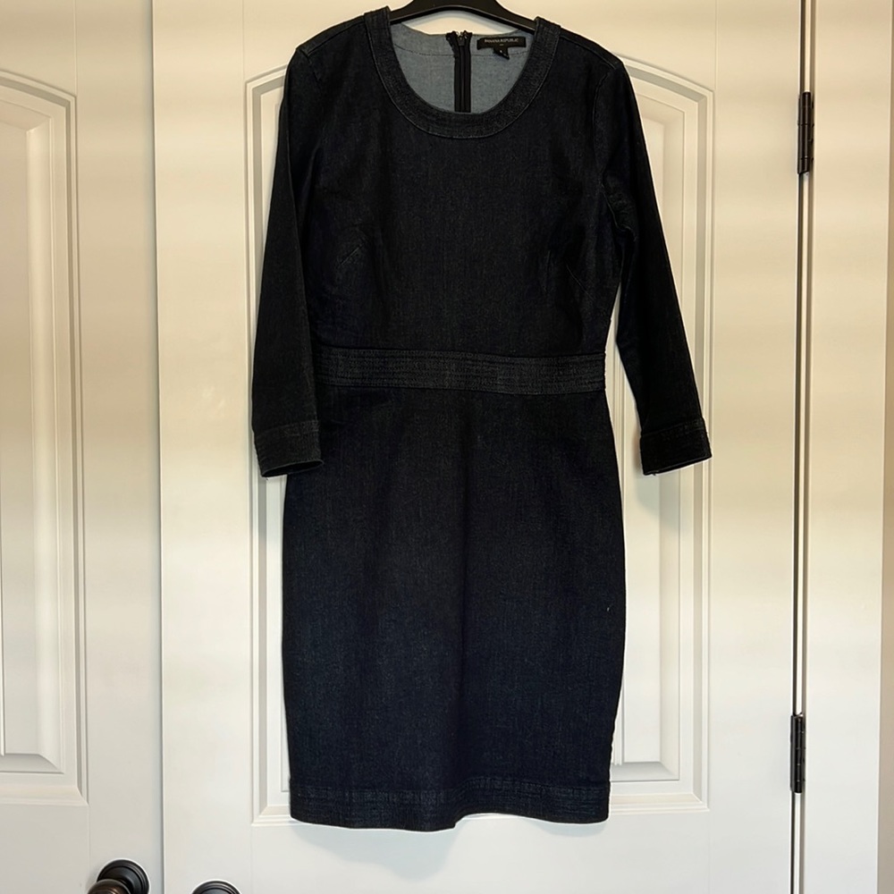 Banana republic denim knee length dress